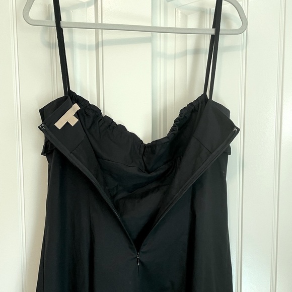 Brock Collection lace trimmed stretch cotton dress in black size 12 - Picture 7 of 11